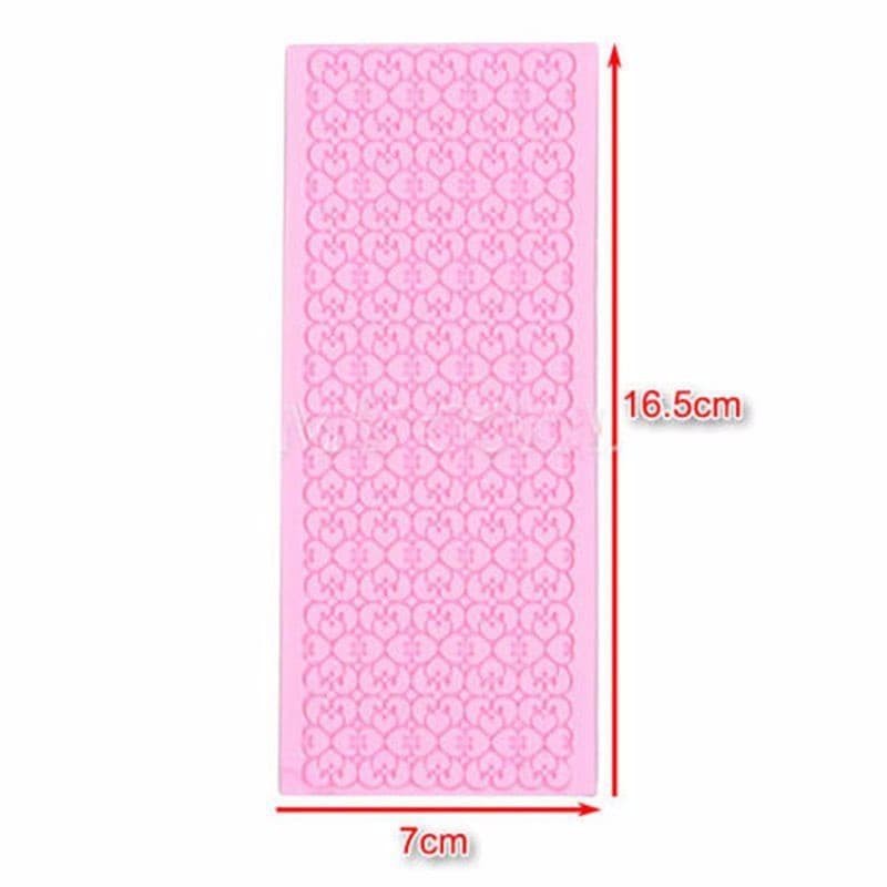 3D Silicon Mold Fondant Cake Decoration - Flower Chain Lace 16.5x7cm