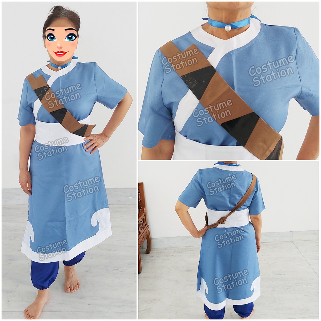 Kostum Katara Avatar The Last Airbender / Costume Water Bender dewasa