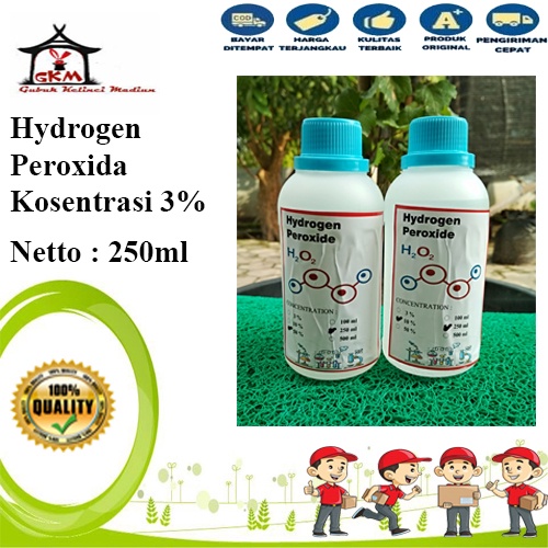 Hidrogen Piroxida H2O2 3% 250ml Disifektan Dan Fungisida