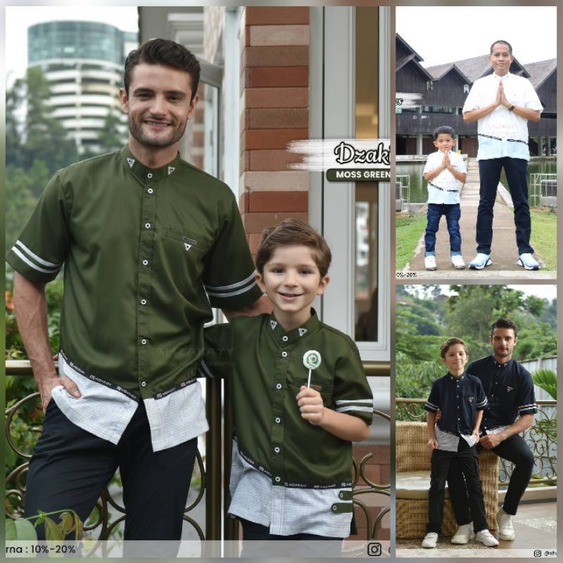 Kemko Couple Dzaki Series Original Ahzarayy / Koko Couple Ayah Anak Ahzarayy