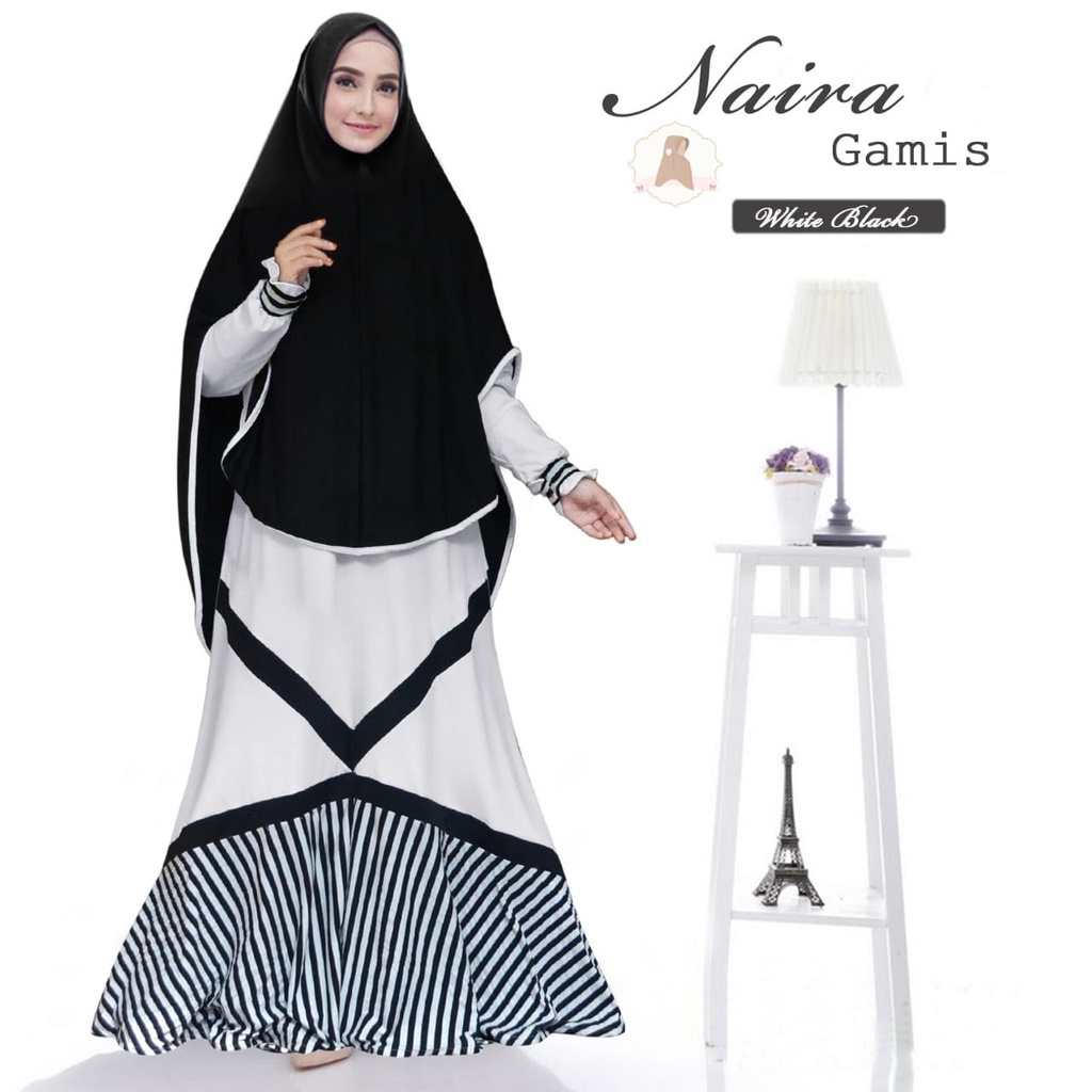 Baju Lebaran Gamis Pesta Pakaian Wanita Busana Muslim Hijab Syari Maxy Maxi Perempuan Dewasa Jumbo Big Size Warna Hitam Putih 15669 15670