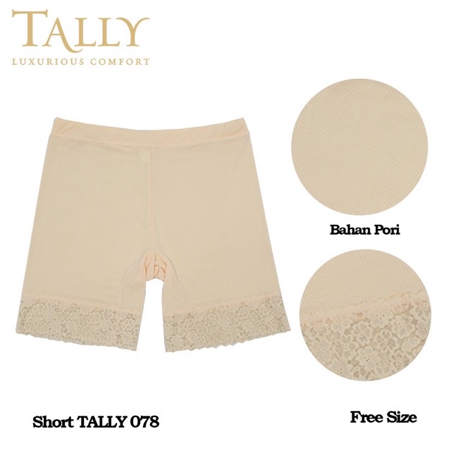 TALLY CD CELANA SHORT 078 I FREE SIZE | FIT XL-XXL | NYLON SPANDEX ally 078 Short Pants Celana Dalam Seamless Nylon TALLY 078/077 Short Pants Motif Polos Berpori