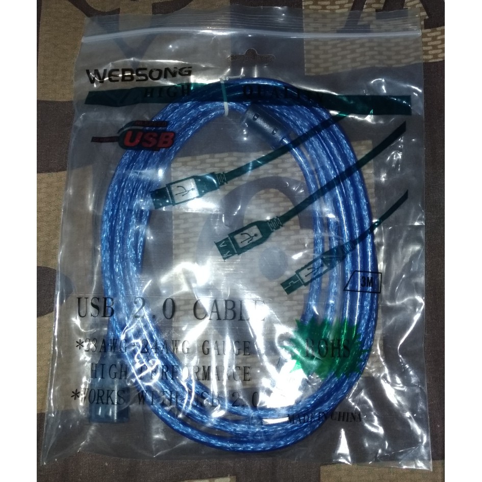 Kabel USB Perpanjangan 3M Websong male to female