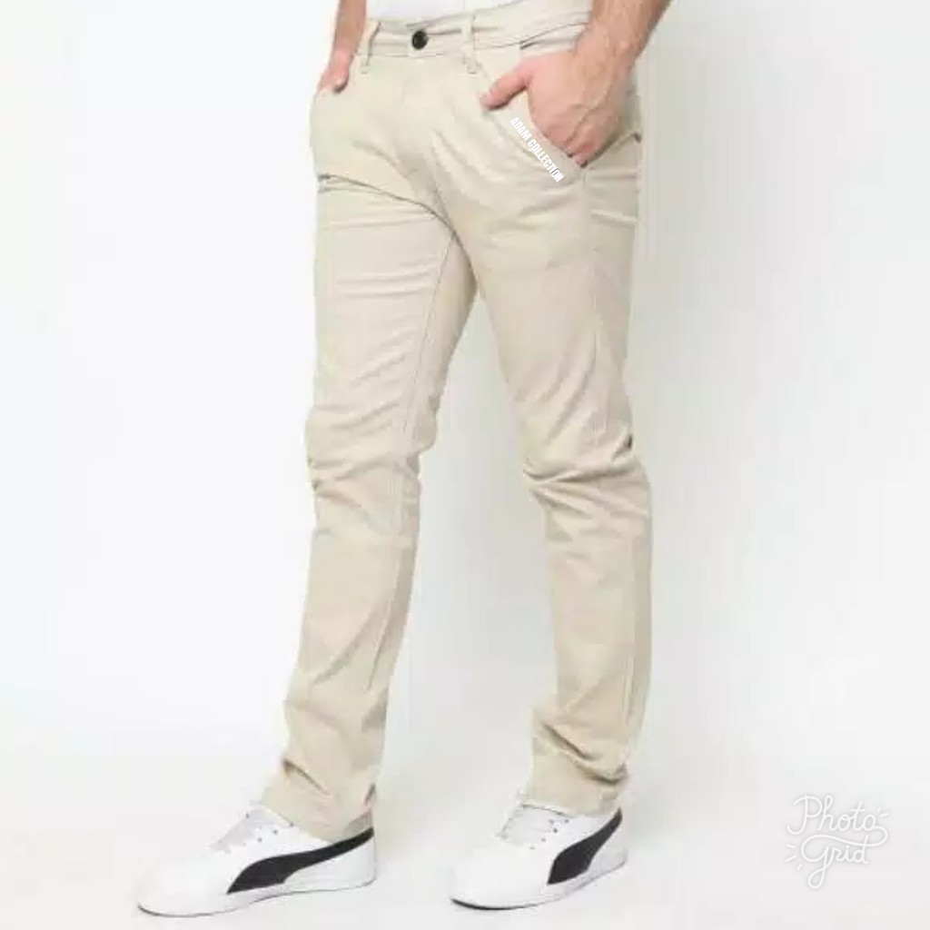 CELANA chino Panjang Pria Formal Bahan Katun Melar meral Slimfit