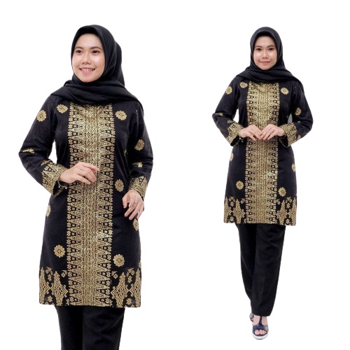 EMHABATIK | Tunik batik wanita emhabatik Terlaris Ziper-No.9