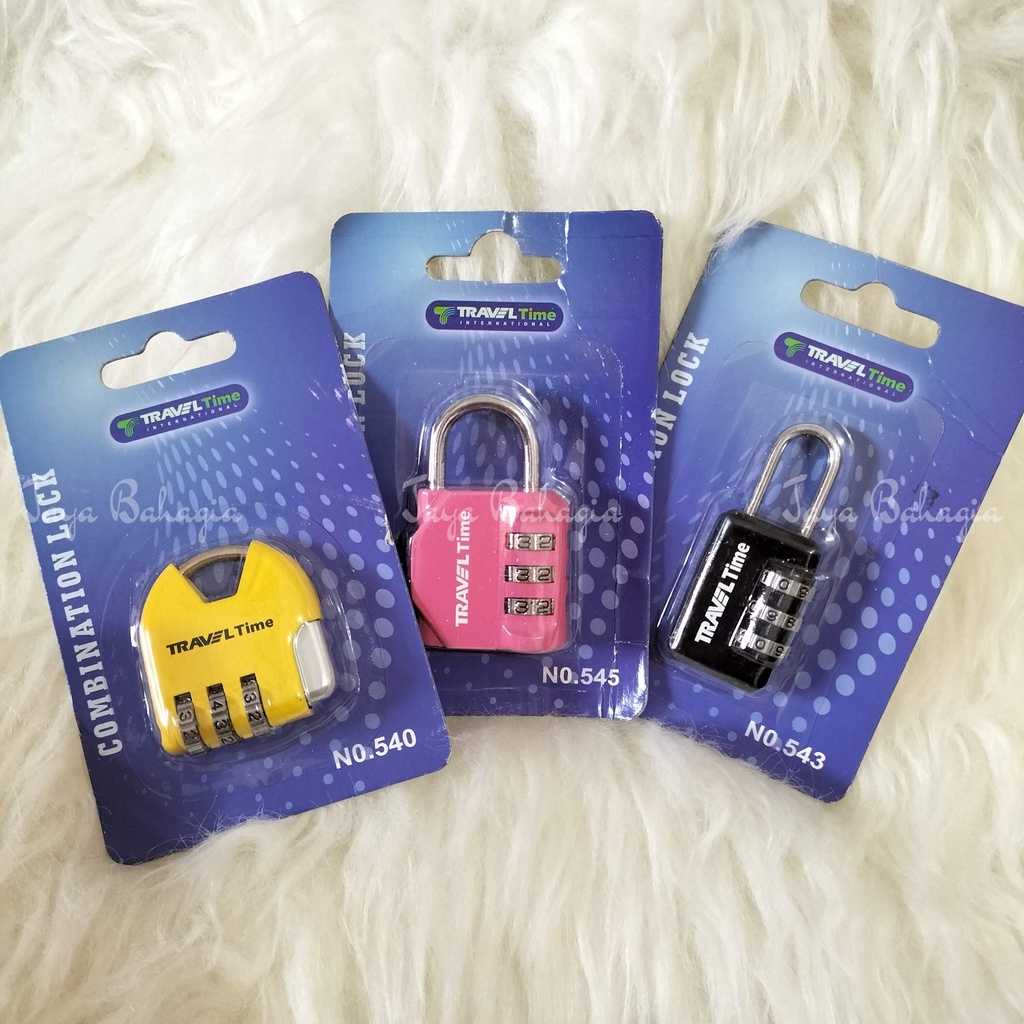 Gembok Mini Koper Tas Travel Time Ori Untuk Resleting Pad Lock Kombinasi 3 Angka