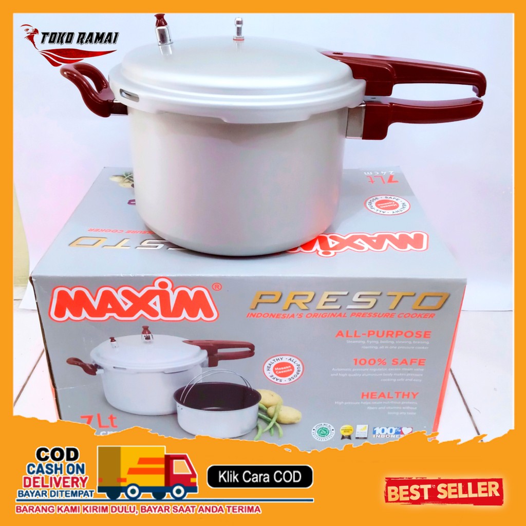 Jual PANCI PRESTO MAXIM 7 LITER / Maxim Presto Pressure Cooker 24 cm