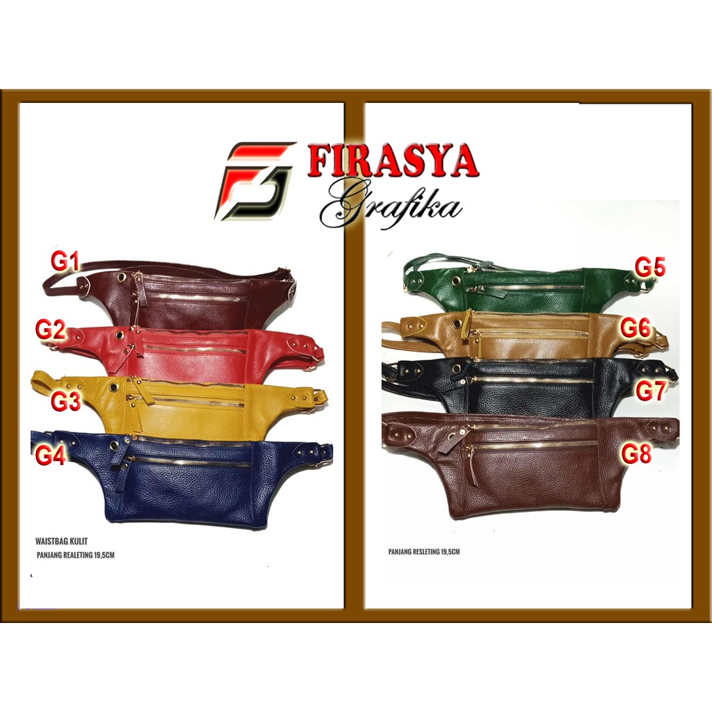 WAISTBAG KULIT ASLI tas pinggang kulit tas kulit pria santai keren elegan