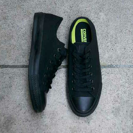 Converse Full Black Lunarlon low Termurah/hitam polos/sepatu sekolah