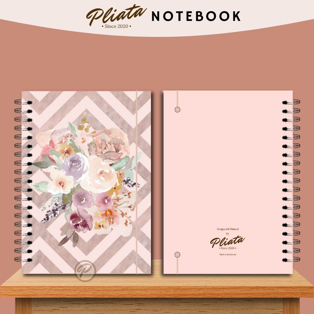 PLIATA NOTEBOOK SPIRAL - PN9 Flower - Softcover Doft Aesthetic Book Buku Tulis