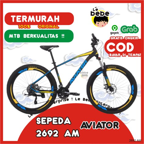 Sepeda Lipat Folding Bike MTB 27,5 Aviator. 2692 Sepeda Gunung Road Bike Sepeda Artis SNI ORIGINAL