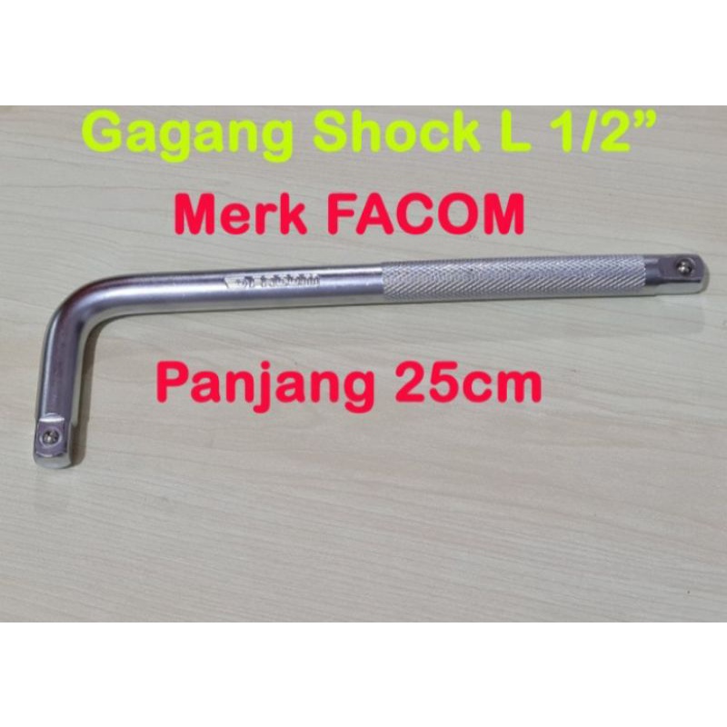 FACOM Gagang Shock L 1/2"x10" L Handle Gagang Sock Sok Offset Handle