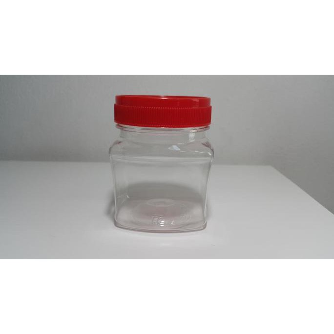 TOPLES JAR BOTOL PLASTIK SAMBAL SAMBEL BUMBU SELAI SELE PERSEGI 100ML
