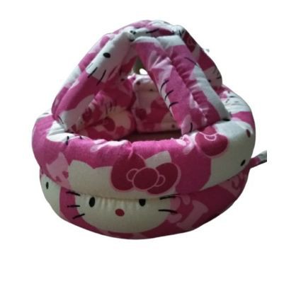 Topi Anti Benturan Topi Bayi Topi Anak Topi Balita Helm Anak Baby Head Protector Safety Helmet-Pink Hello Kitty