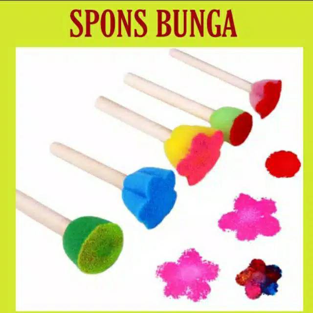

Spon bunga. Alat melukis