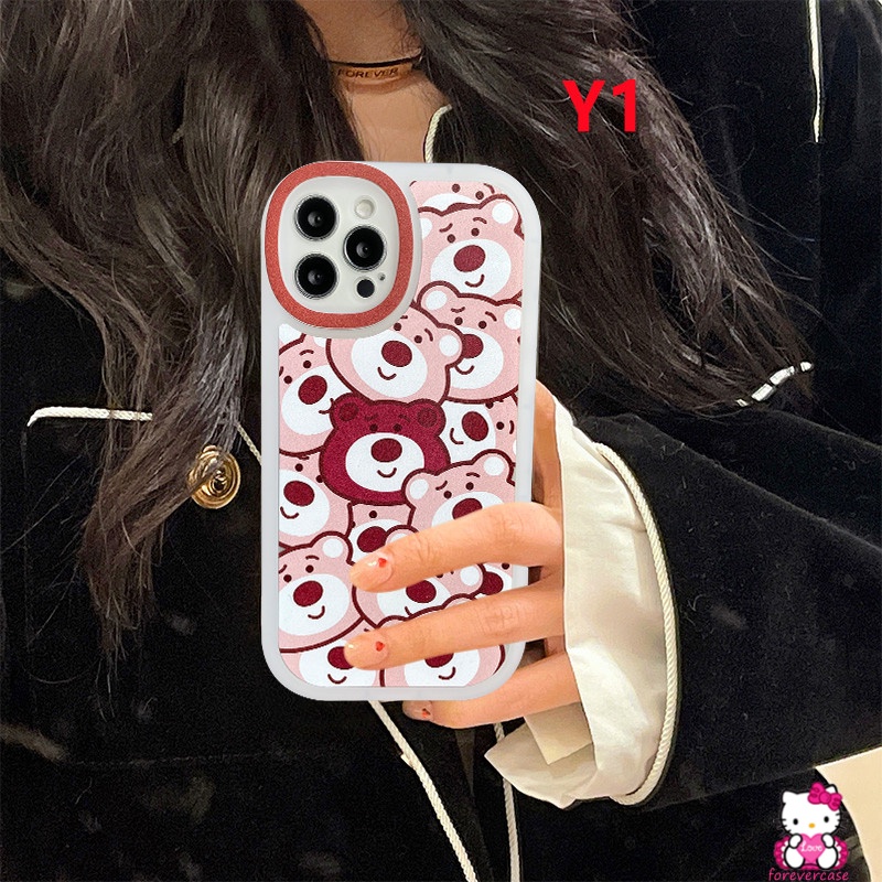 Soft Case Pelindung Lensa Bahan TPU Motif Beruang Kelinci Untuk iPhone 11 12 13 Pro Max 6 6s 7 8 Plus XR X XS Max SE 2020