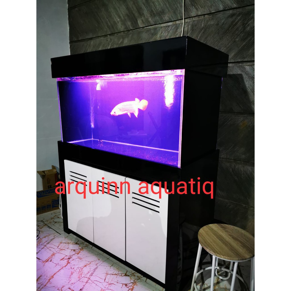 Promo Aquarium Dan Kabinet 120 L60 T 60 Fullset Cocok Buat Ikan