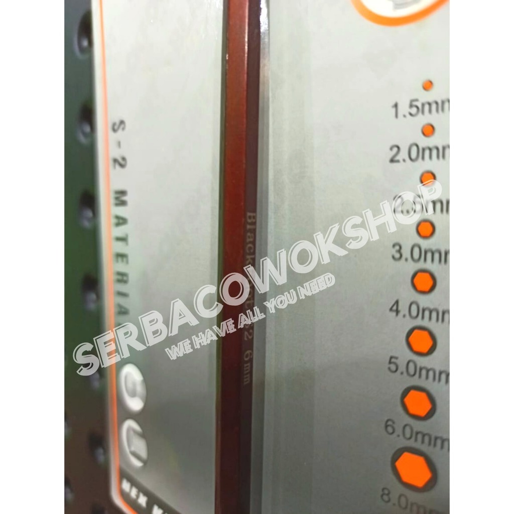Blackfoot Kunci L Satuan Extra Long No 6 Mm Flat Hex Key Satuan S2 Material Termurah Berkualitas