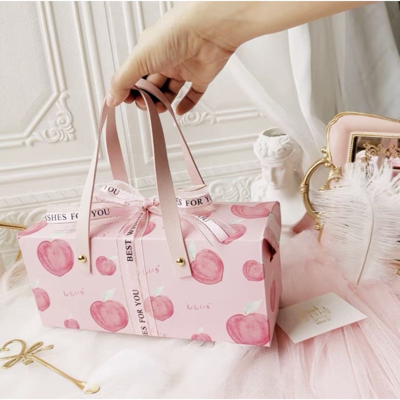 Tas Box Bag kue gulung permen Paper Bag Hampers valentine Kado PB 14