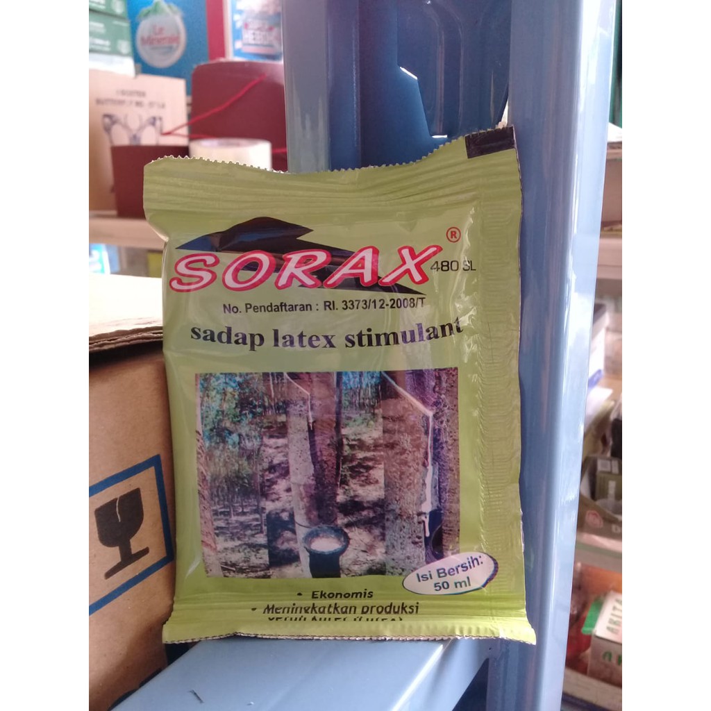 Jual Sorax Perangsang Getah Karet 50 Ml Sachet Shopee Indonesia 