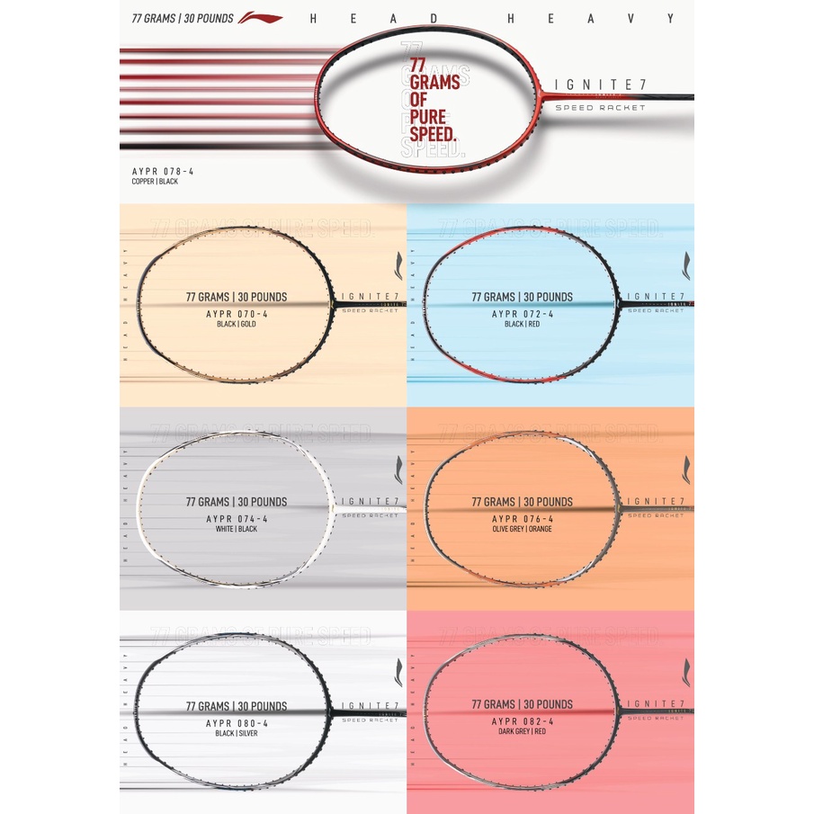 RAKET BADMINTON LINING IGNITE 7 LINING IGNITE 7