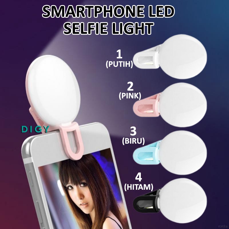 termurah Smartphone Led Selfie Light  3 Model cahaya GRATIS Kabel data USB Micro Lamp Cincin Jepit