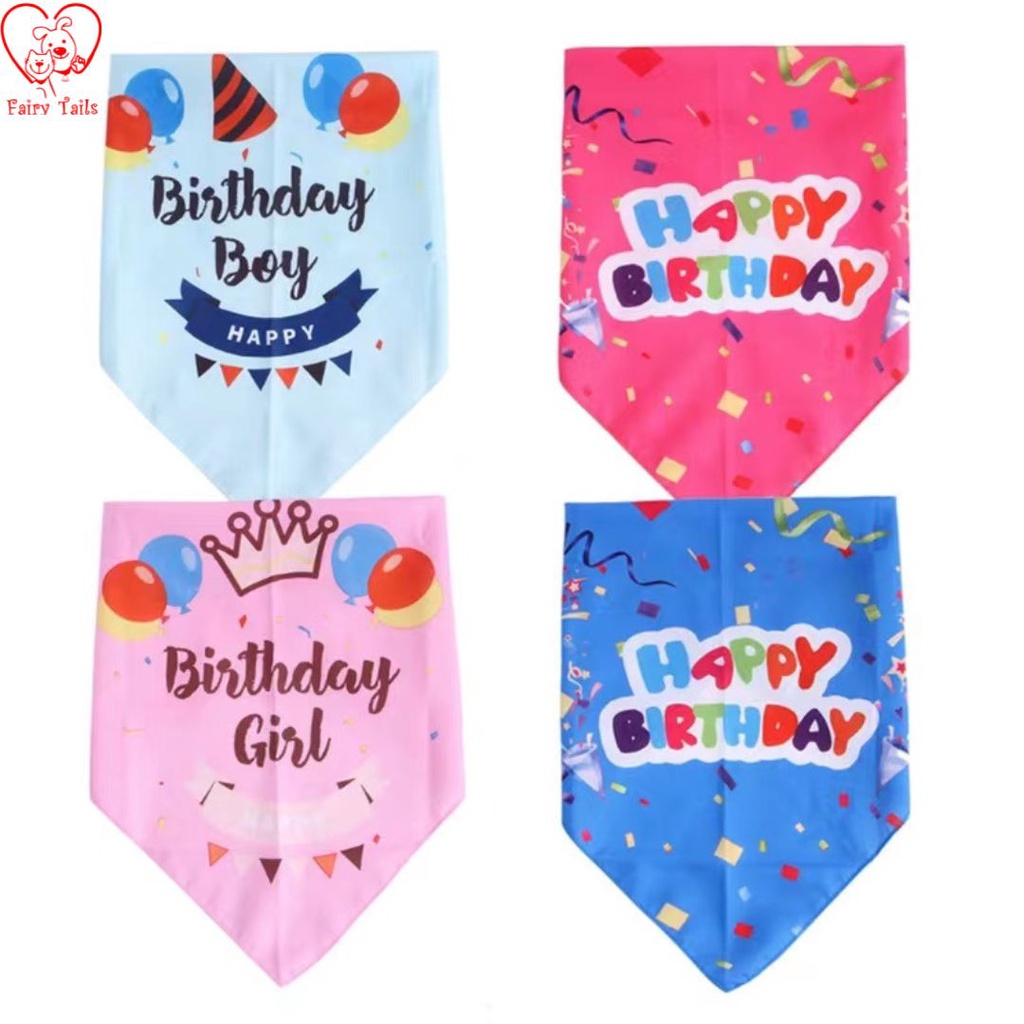 Bib / Slabber dan Dekorasi Pesta Ulang Tahun Ultah Untuk Anjing dan Kucing / Bib and Decoration for Birthday Party Pet Dog and Cat