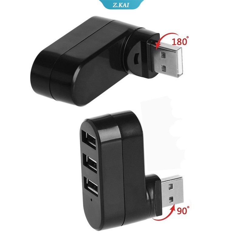 Hub 3 Port USB 2.0 Universal Mini Bisa Diputar Untuk Laptop