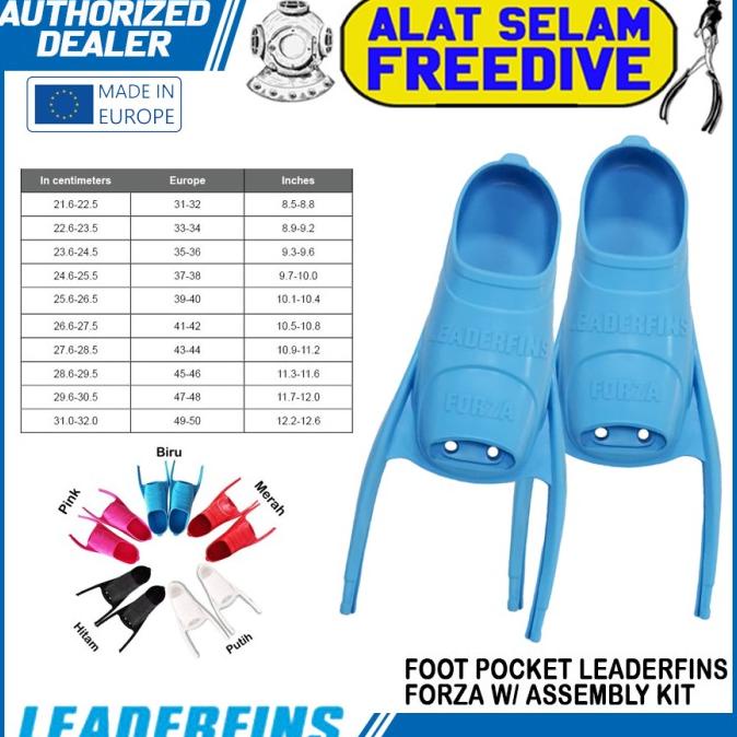 Leaderfins Foot Pocket Forza with Assembly Long Fin Fins Freediving BK