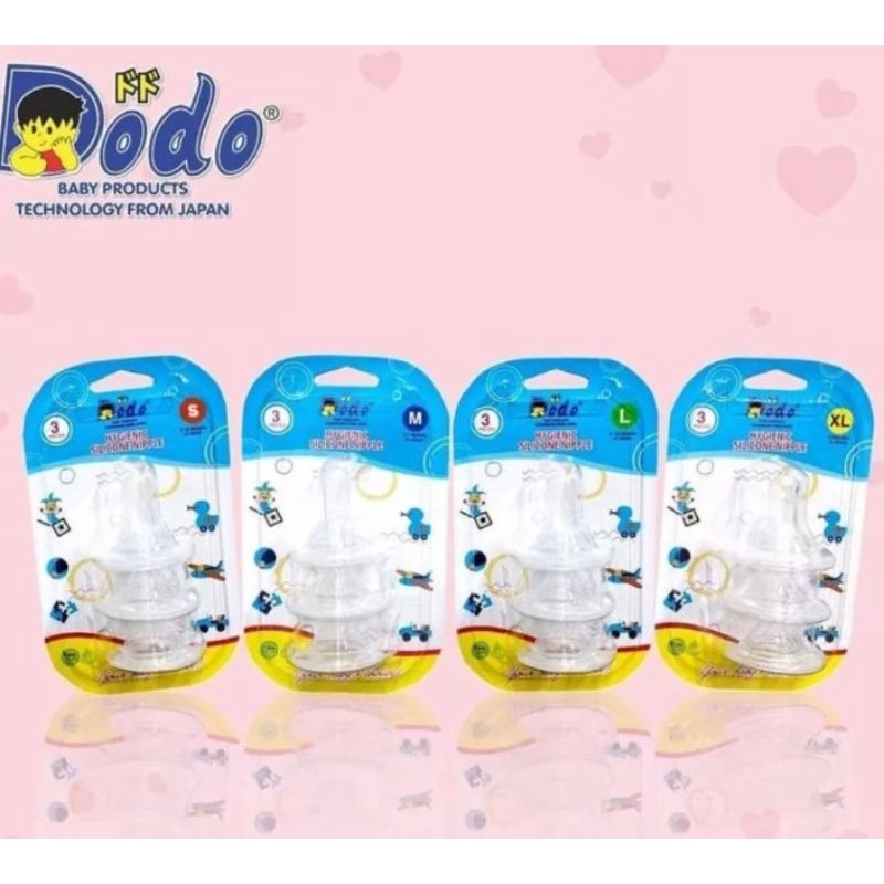 DODO HIGIENIC SILICONE NIPPLE ISI 3 S,M,L,XL
