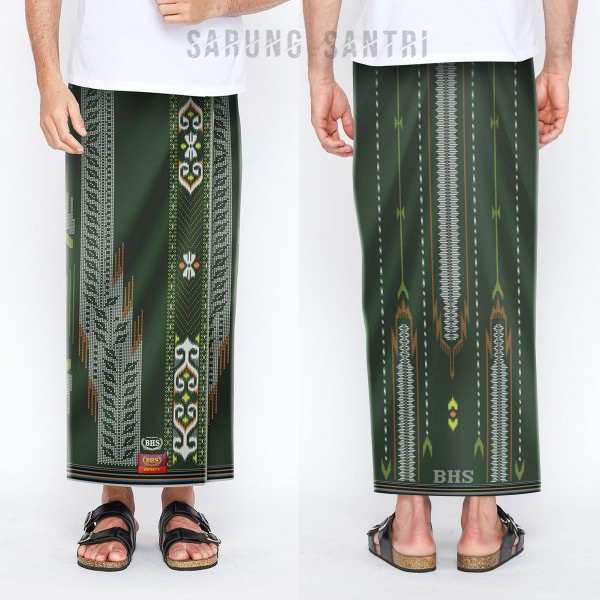 Sarung BHS Infinity Gold Motif PKA Hijau Olive