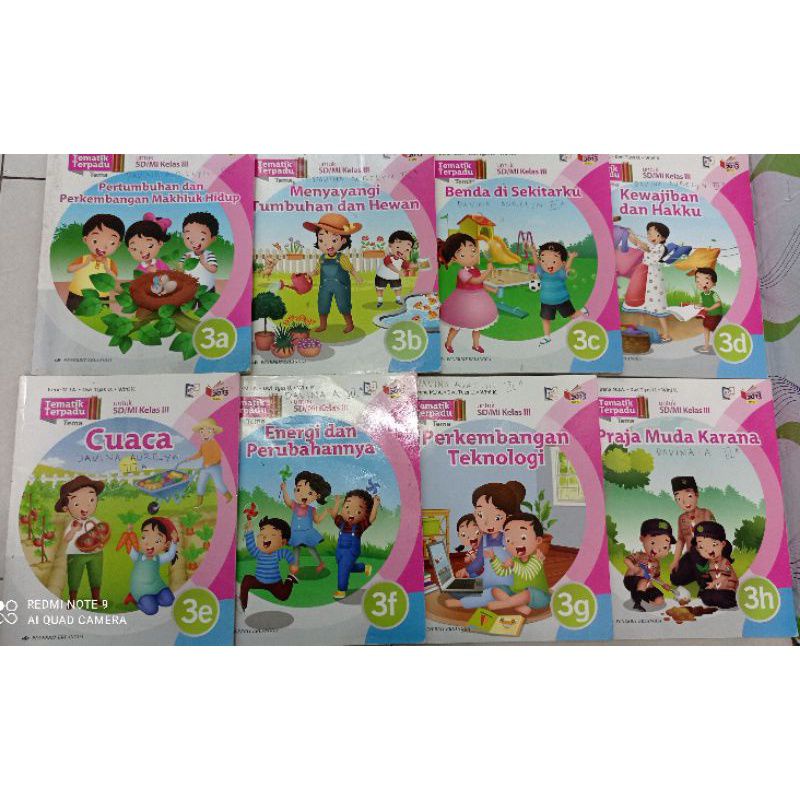 Jual BUKU TEMATIK TERPADU KELAS 3 SD TEMA A, B, C, D, E, F, G, H BEKAS ...