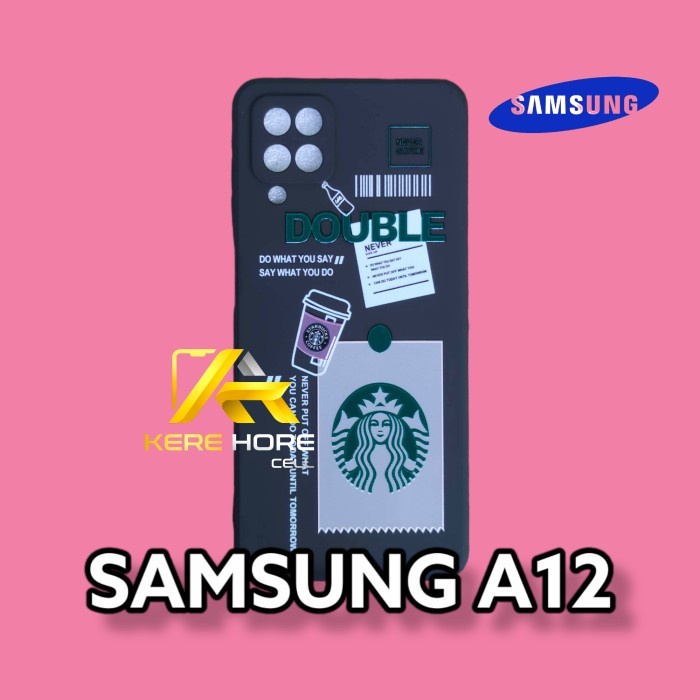CASE SAMSUNG A12 SQUARE EDGE SOFTCASE STARBUCKS SAMSUNG A12