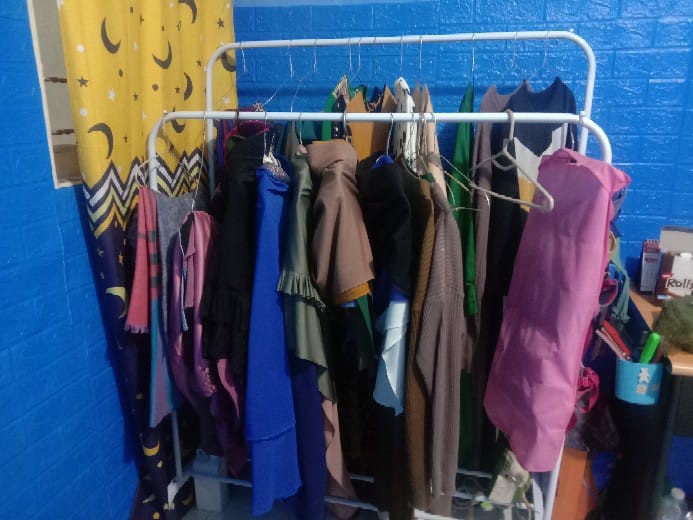 Gantungan Baju Double Double Row Windproof Clothes Hanger A732