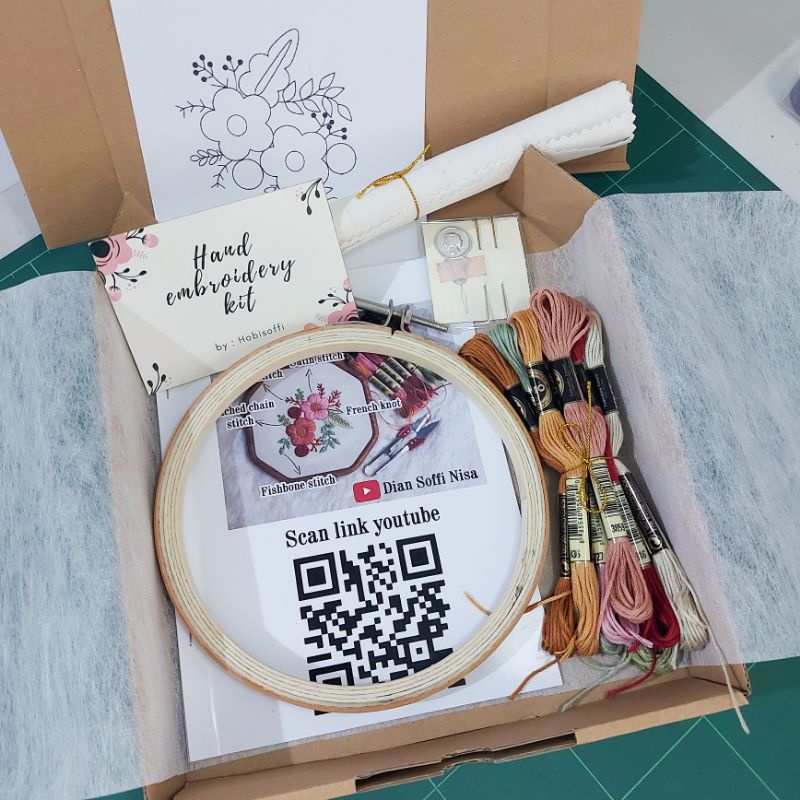 Embroidery kit / Kit sulam benang / paket sulam benang