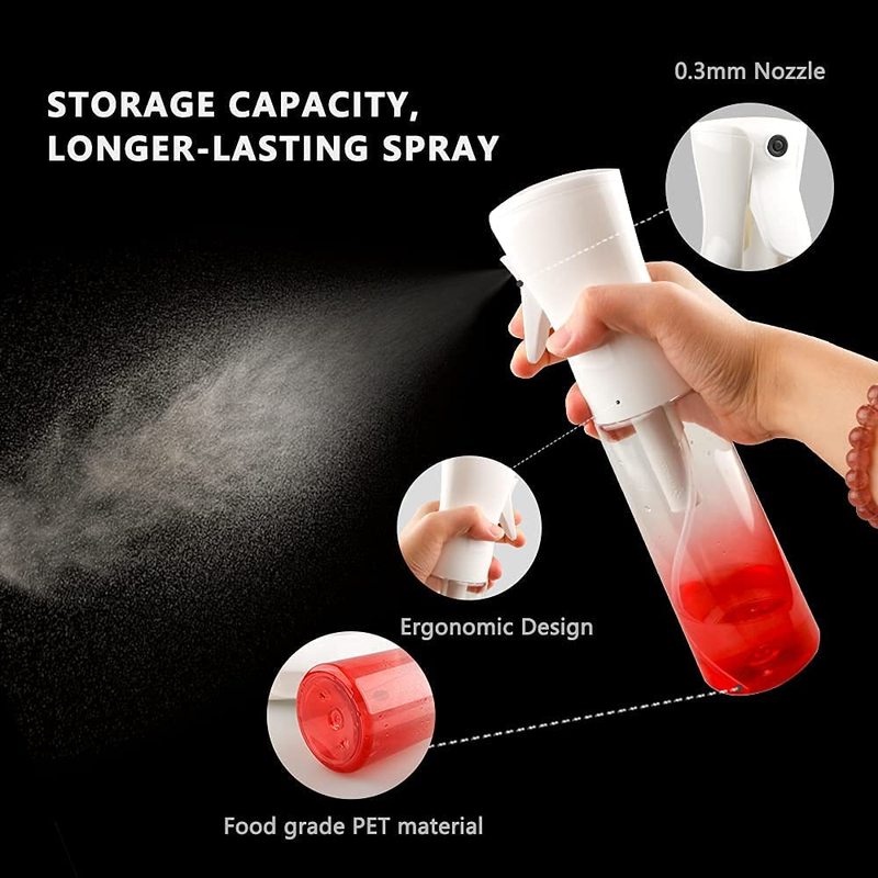 [300ml Large Empty Refillable Perfume,  Water Bottle] [Gradient Color High Pressure Continuous Spray Bottles] [Essential Oils, Perfume Traveling and Outgoing Portable Container]