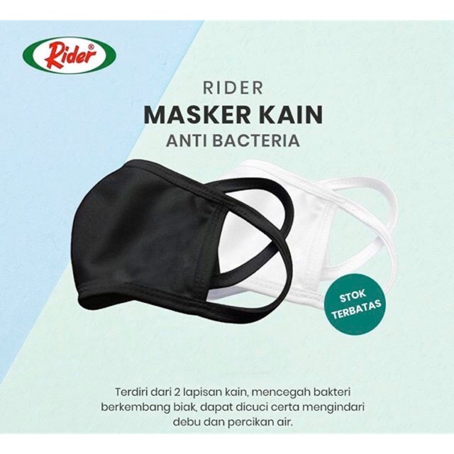 Masker kain anti bakteri RIDER ORIGINAL