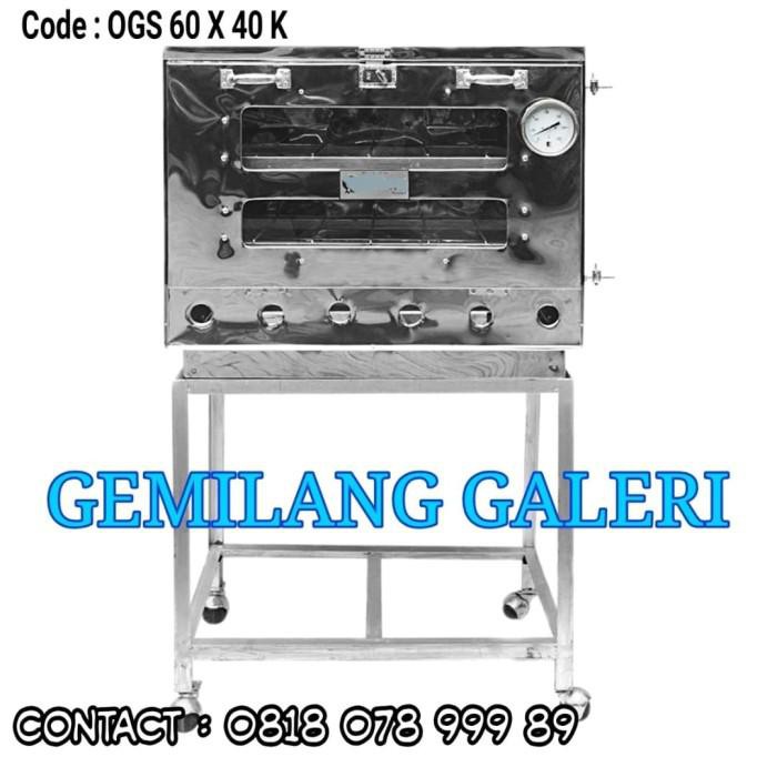 TERLARIS Oven Gas Stainless Steel 60 x 40 K + Thermo Oven