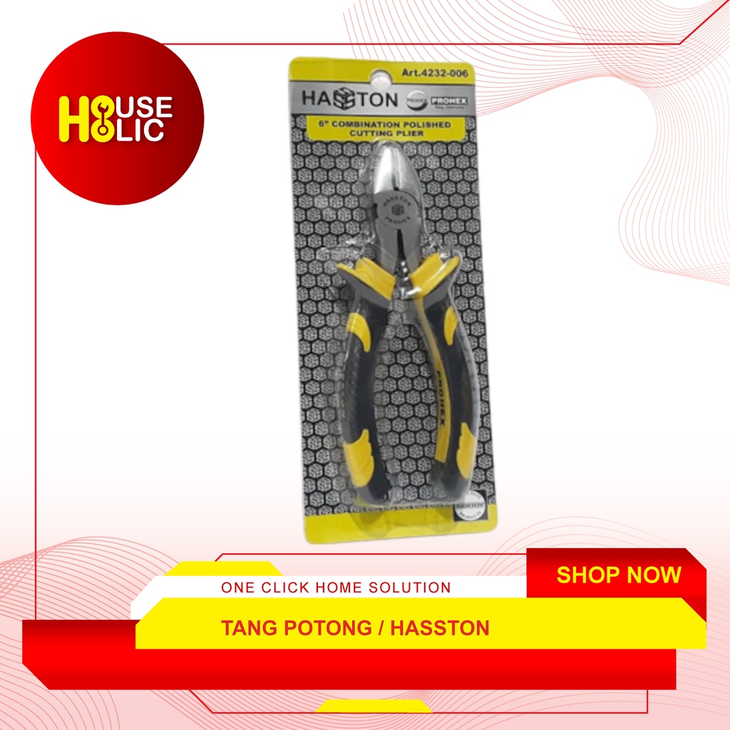 Tang Potong Kombinasi 6&quot; Inch Polished Cutting Plier Hasston 4232-006