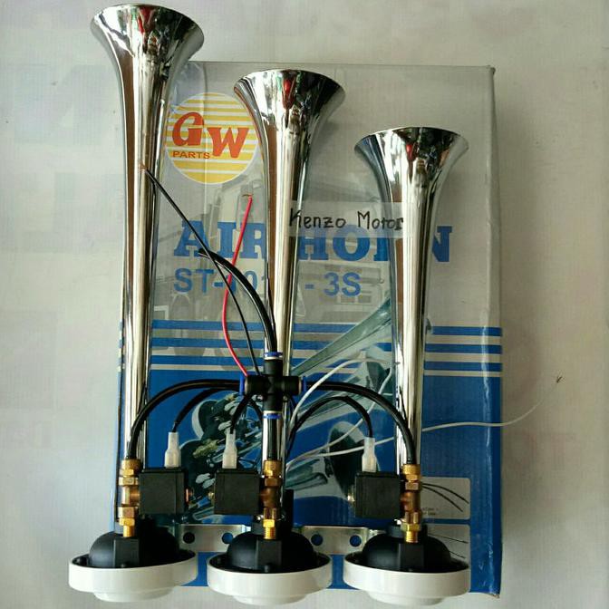 Klakson Angin 3 Corong Suara Telolet 12/24V