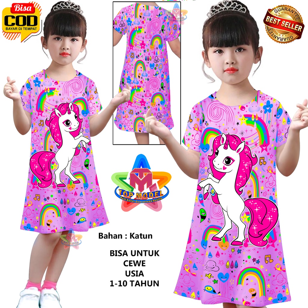 Daster Anak Anak Perempuan. Dress Anak Murah, Tunik Anak Motif Unicon TOP MODEL 00066 Dress Anak Kekinian, Anak Usia 1-10 Tahun Bisa COD dan Gratis Ongkir. Baju Anak Cewek baju tidur baju ulang tahun cewek terkini termurah baju tidur baju main anak wanita