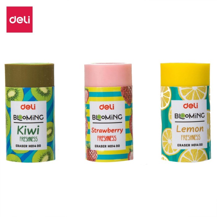 

TULIS-ALAT- DELI EH01400 ERASER/PENGHAPUS-BLOOMING ERASER Φ22×43MM 3 COLOR -ALAT-TULIS.