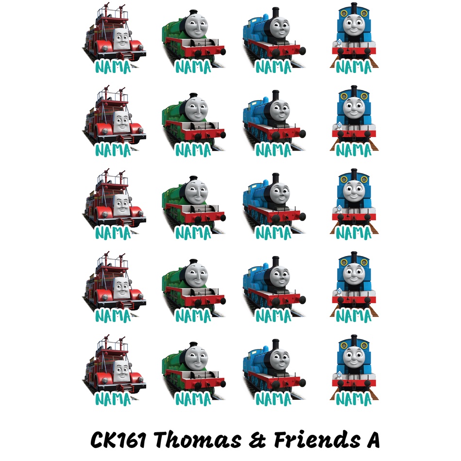 

Sticker Nama Cutting Label Waterproof Tahan Air Thomas n Friends CK161