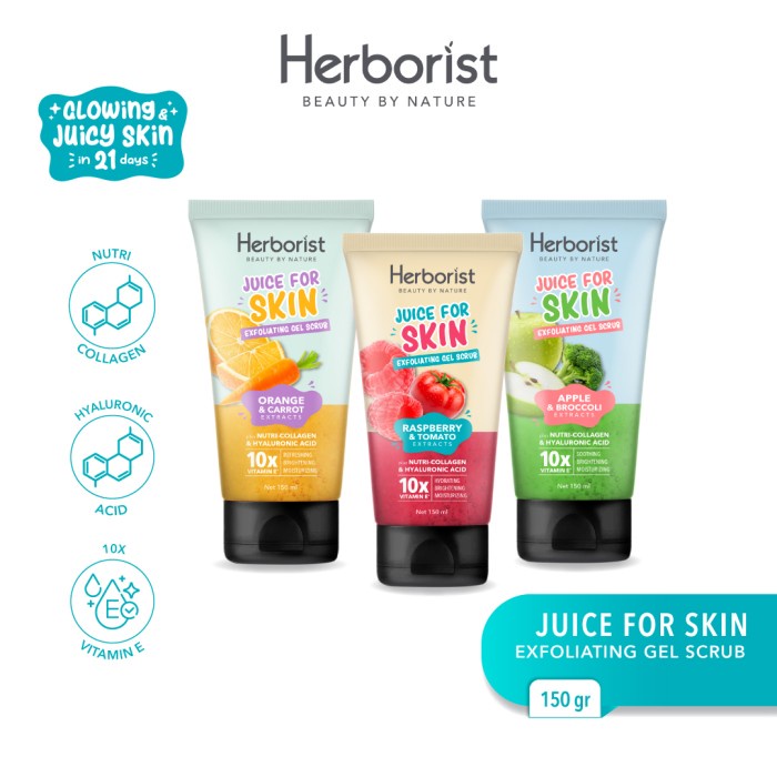 Herborist Juice For Skin Exfoliating Gel Scrub 150ml