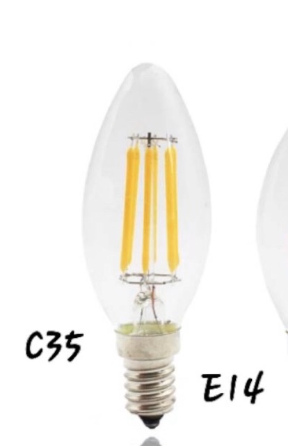 Candel Filamen Led E14/E27 Candel led filamen c35 e14/E27 2watt - 4watt white dan warm white putih