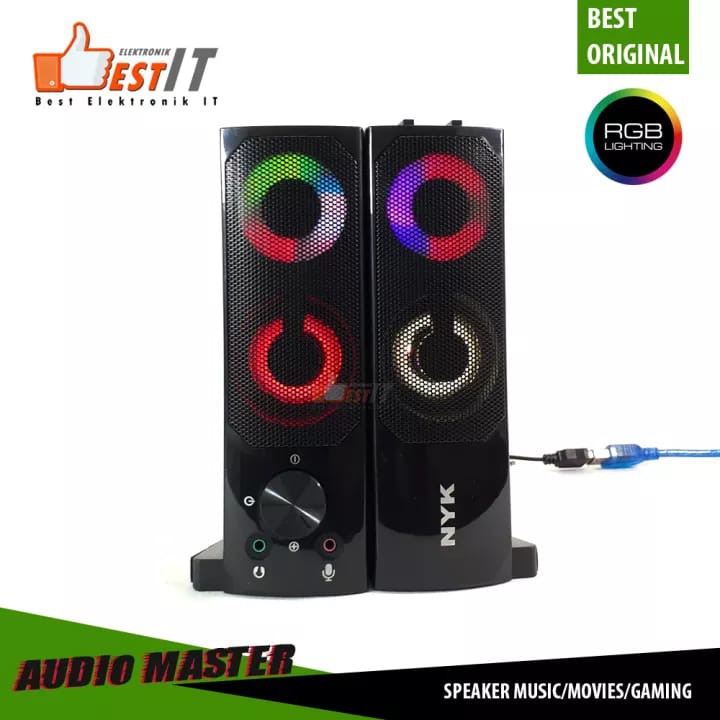 Speaker Gaming RGB NYK SP-N05 Speaker Soundbard Audio Master