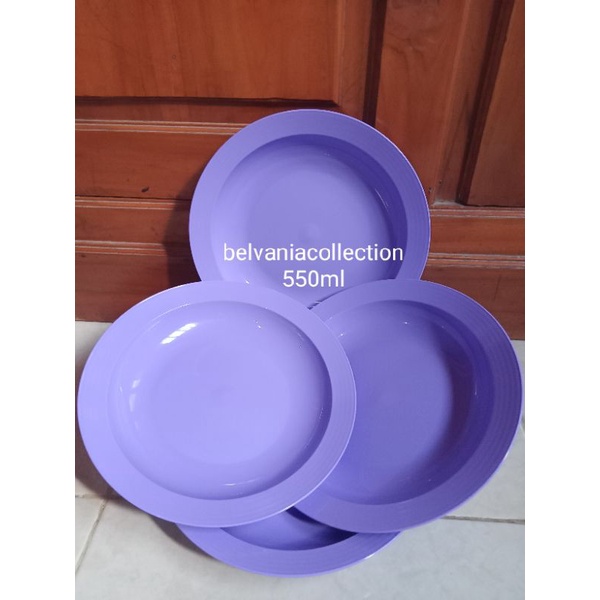 piring makan familia plate tupperware(4) ungu tua large deep plate