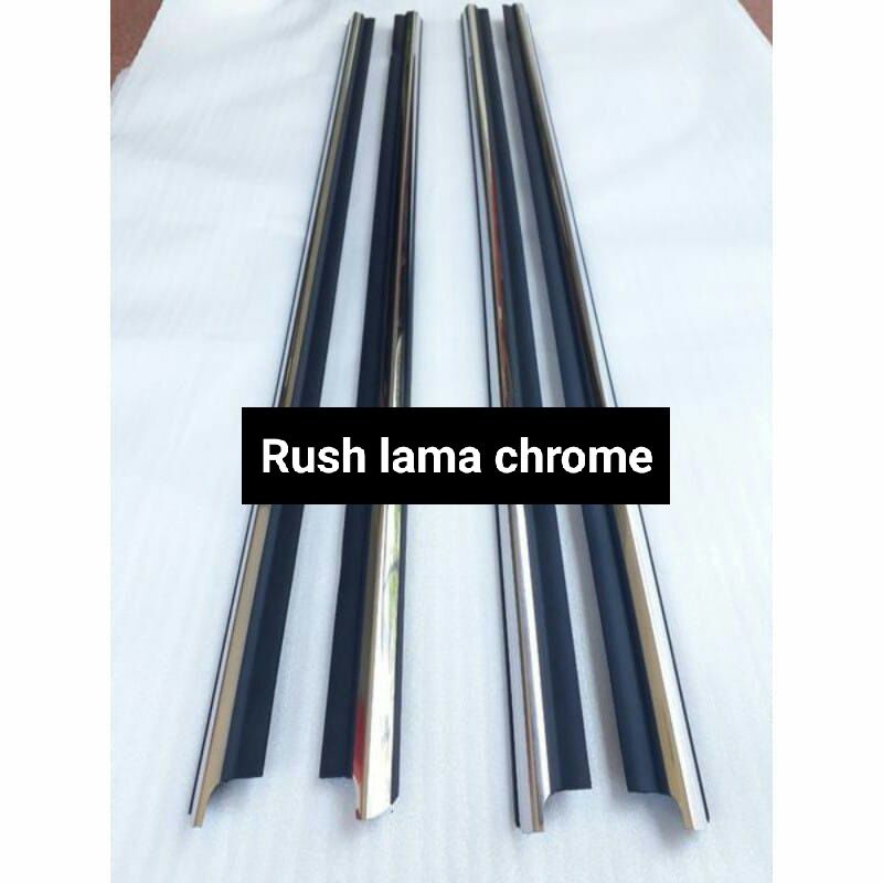 Pelipit Kaca Luat Toyota Rush Terios Lama Chrome Weather strip Pelipit Kaca