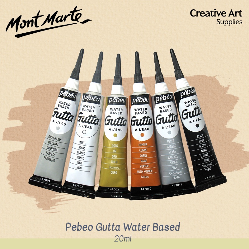 

Cat Outliner kain sutra Pebeo Gutta Silk Outliner Water Based 20ml Permanent