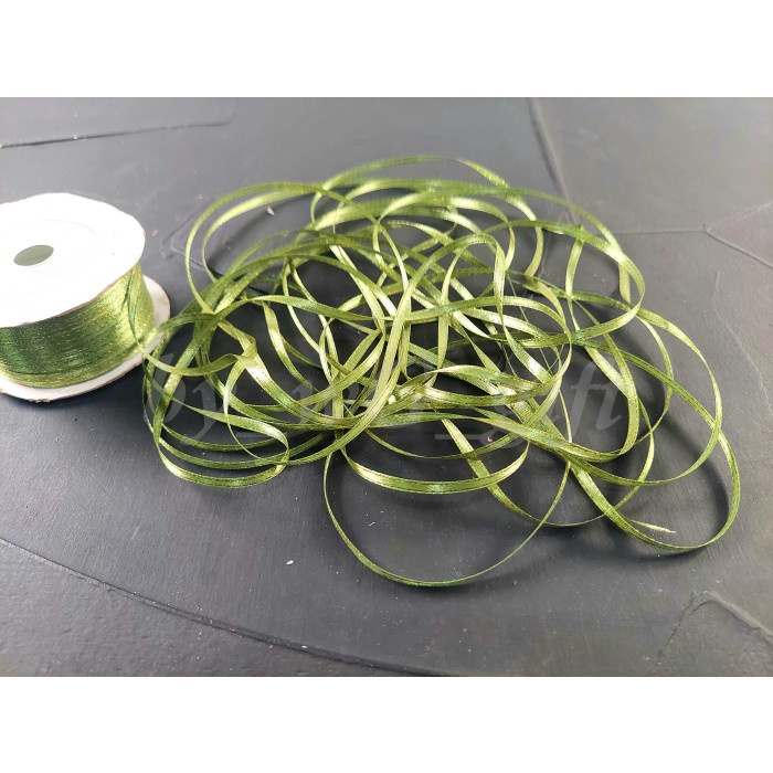

Pita Satin List Emas; Lebar 1/8 Inch ( 3 mm); Panjang 80 yard - HL 160